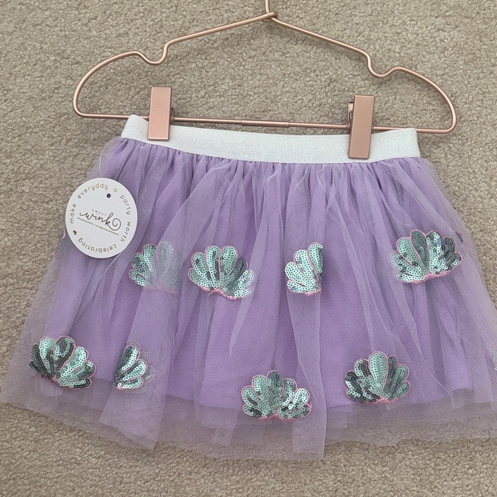 Wink Kids Purple Tulle Skirt with Sequin Shells